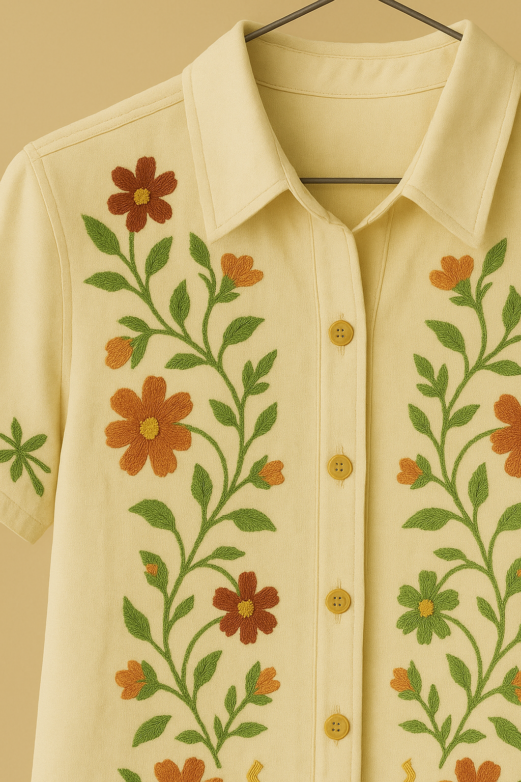 Women’s Floral Embroidered Cotton Shirt